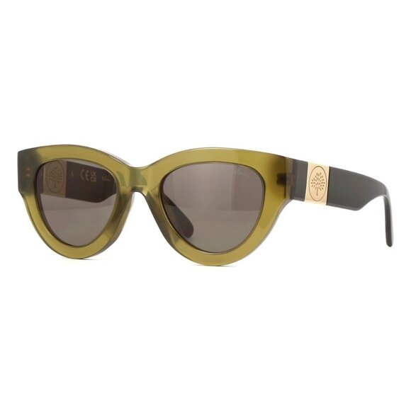 New MULBERRY Green Cat Eye SML258 06RS Sunglasses Women - Picture 1 of 4